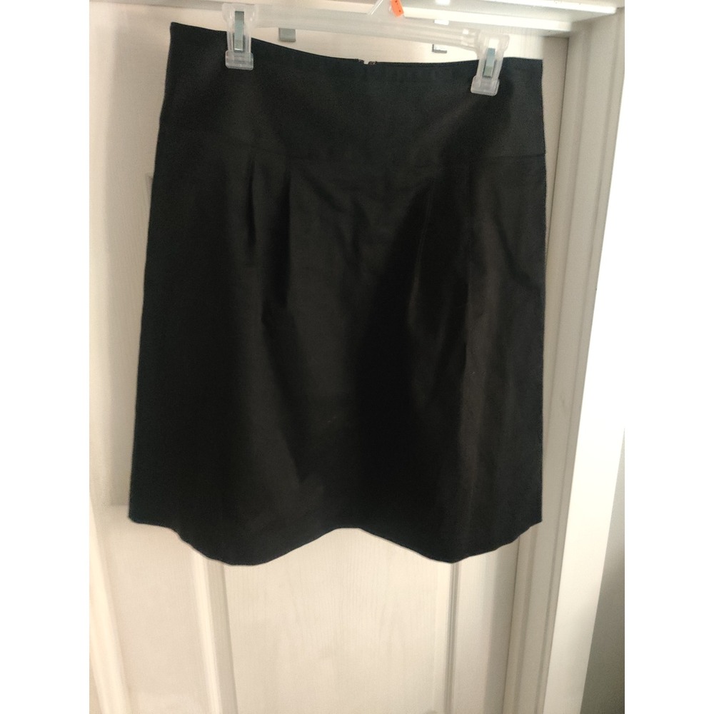 Alfani Womens Black Pleated A-Line Skirt Cotton Blend Knee Length Size 12 - Picture 5 of 6